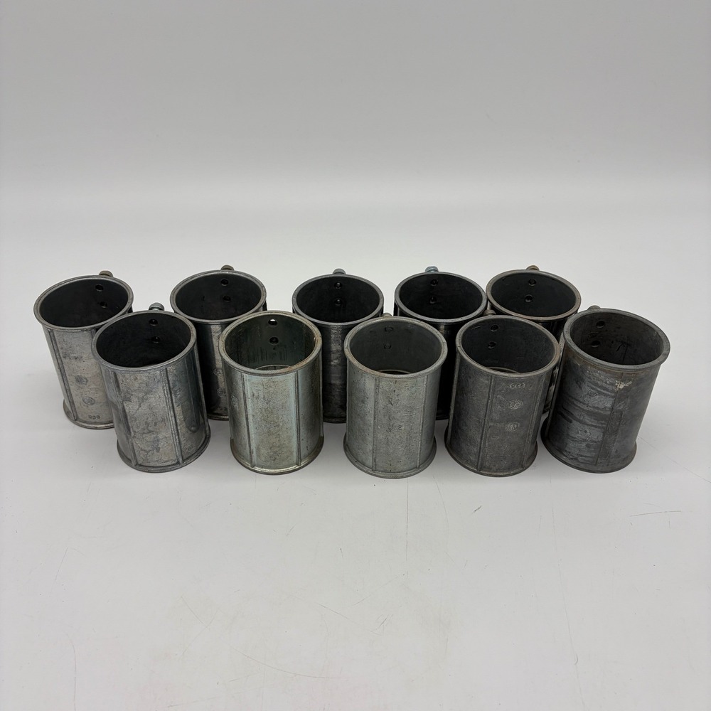 Lot of 10 Assorted EMT Set-Screw Couplings Regal 716 Halex L132 Zinc Die-Cast